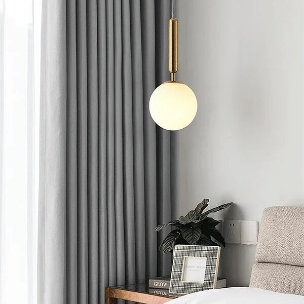 GLASS SPHERE PENDANT LAMP G108-1W GOLD E27