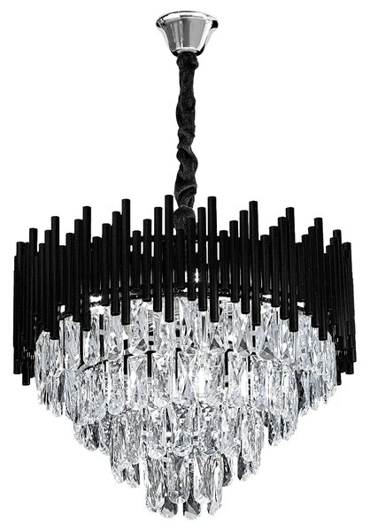 Obesna svetilka s kristali G063-CP 50cm BLACK