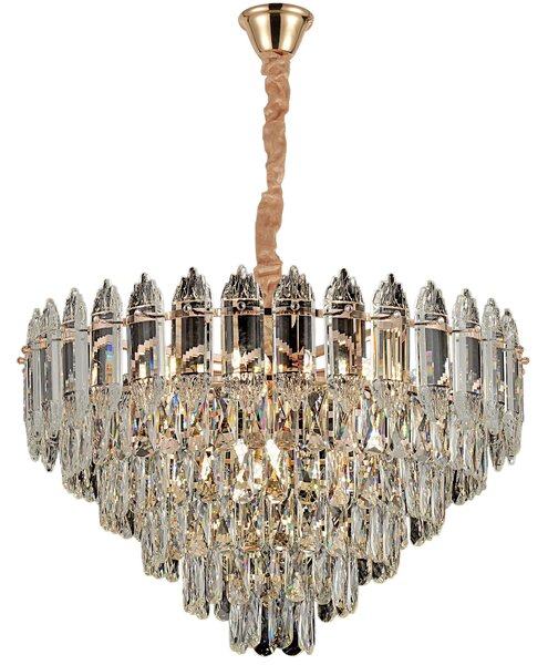 Obesna svetilka s kristali G057-CP 50cm GOLD