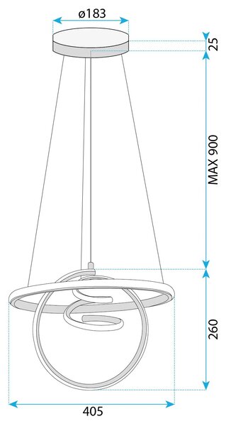 Viseča LED svetilka G066-CP Gold