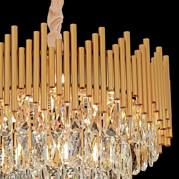 Obesna svetilka s kristali G062-CP 50CM GOLD