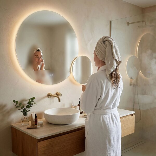 Stensko ogledalo LED R-8040 80cm + 40cm