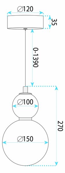 LED viseča stropna svetilka LHJ112-2CP krtačeno zlato