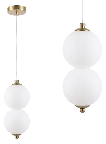 LED viseča stropna svetilka LHJ117-2CP krtačeno zlato