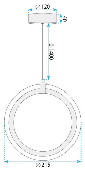 LED viseča stropna svetilka LHJ126-W Krom