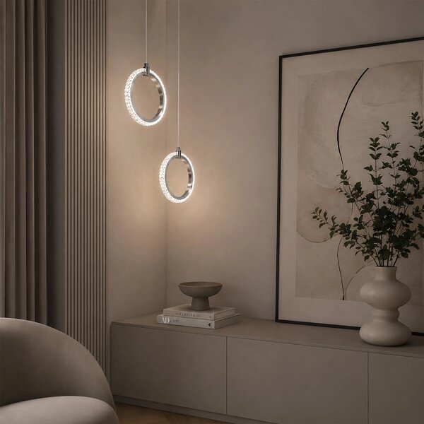 LED viseča stropna svetilka LHJ126-W Krom