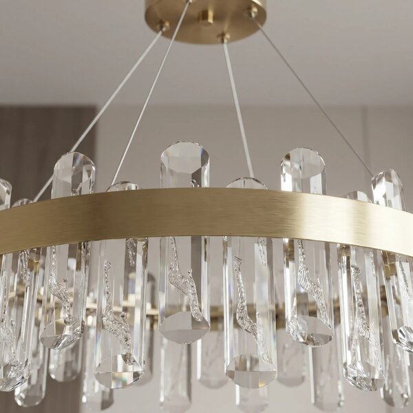 LED kristalna viseča svetilka SWE074-1CP 50cm Brushed Gold