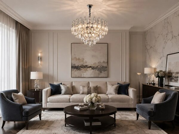 Kristalna viseča svetilka SWE079-CP 50cm Chrom