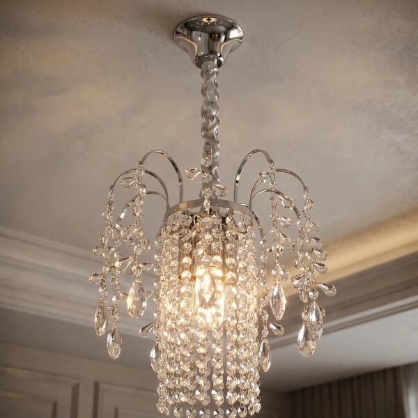 Kristalna viseča svetilka SWE089-CP 30cm CHROME