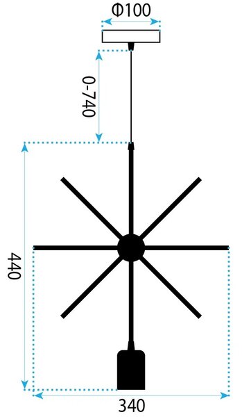 Svetilka Geometric LE-02 Star