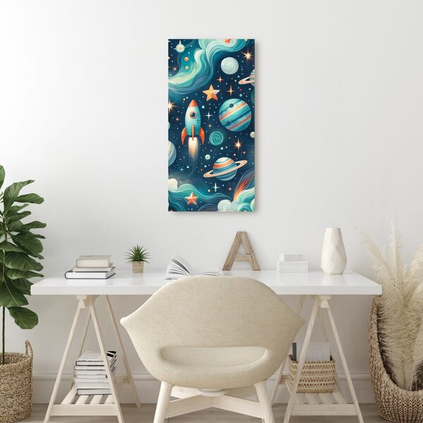 Slika pisani planeti in zvezde