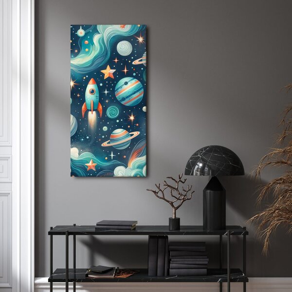 Slika pisani planeti in zvezde