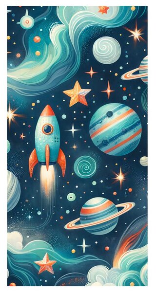 Slika pisani planeti in zvezde