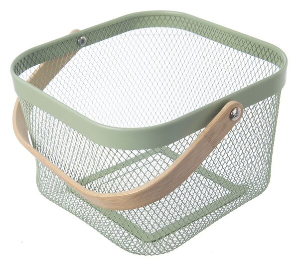 Žična kovinska košara 24,5x24,5x30 cm Greenish – Orion