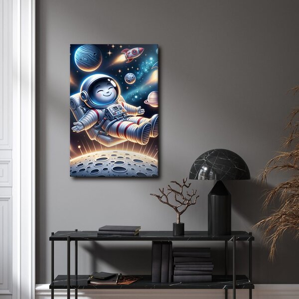Slika srečni astronavt v vesolju