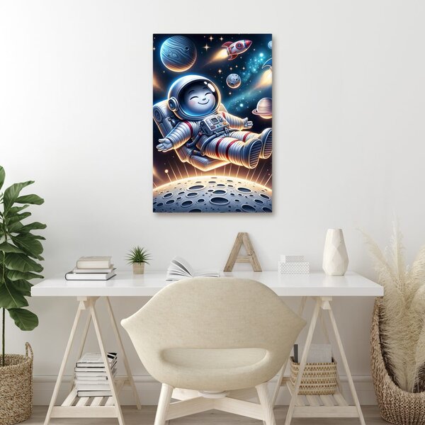 Slika srečni astronavt v vesolju
