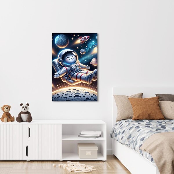 Slika srečni astronavt v vesolju