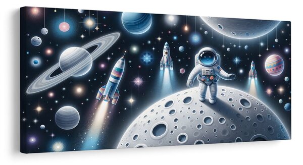Slika astronavt med planeti