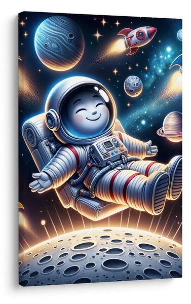 Slika srečni astronavt v vesolju
