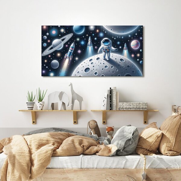 Slika astronavt med planeti