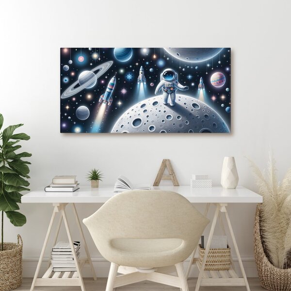 Slika astronavt med planeti