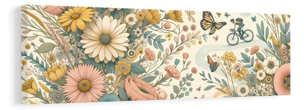 Slika kolo in metulji na livadi