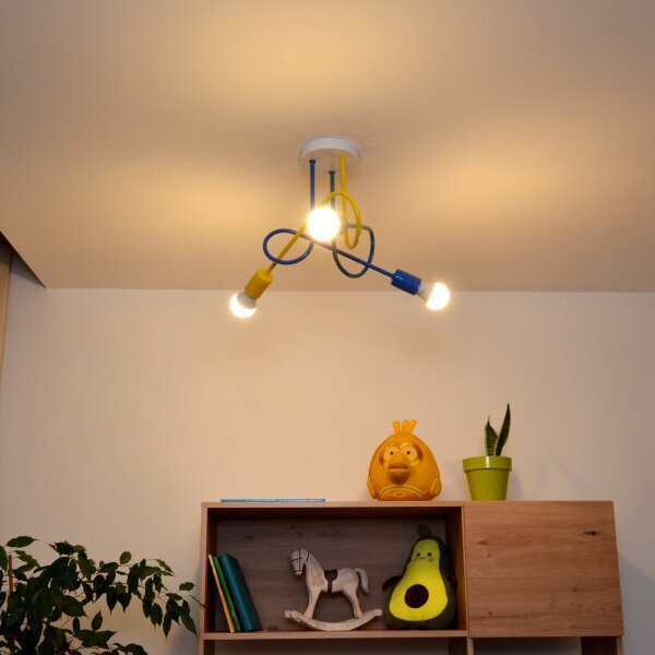 LED Otroški lestenec OXFORD 3xE27/15W/230V