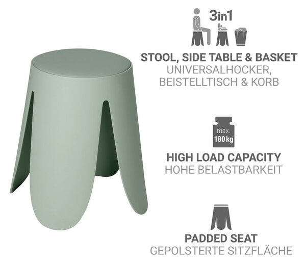 Žajbljevo zelen plastičen stolček z možnostjo nalaganja Comiso – Wenko