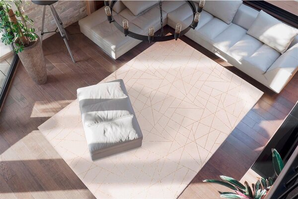 RAVNO TKANA PREPROGA Bijou 125 Creme / Gold 80/150 cm krem barve, zlate barve