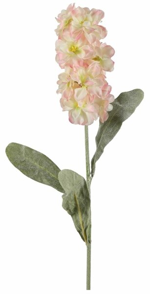Umetni cvet MATTHIOLA 56 cm, belo-roza