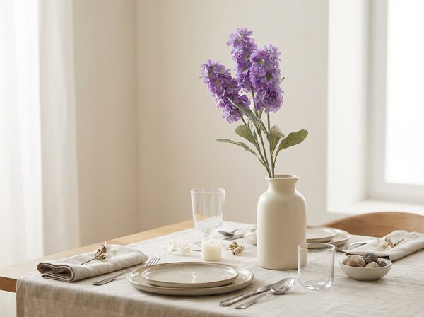Umetni cvet MATTHIOLA 56 cm, vijolična