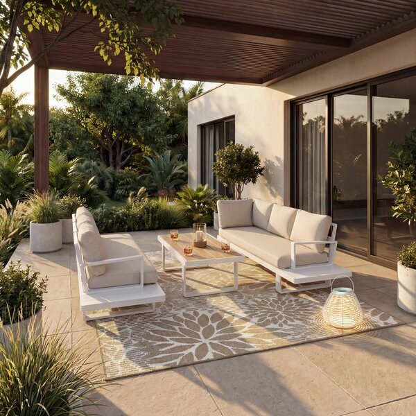 Bessagi Garden Lounge Garnitura Tilly, Krem