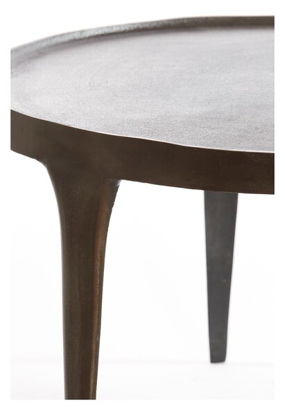 Rjave okrogle mizice v kompletu 2 ks ø 75 cm Tobias – Light & Living