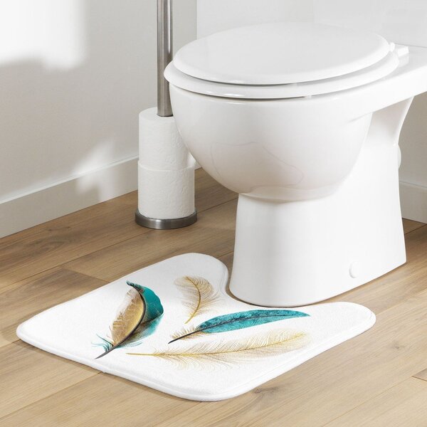 Bela kopalniška preproga za WC 45x45 cm Plumiss – douceur d'intérieur