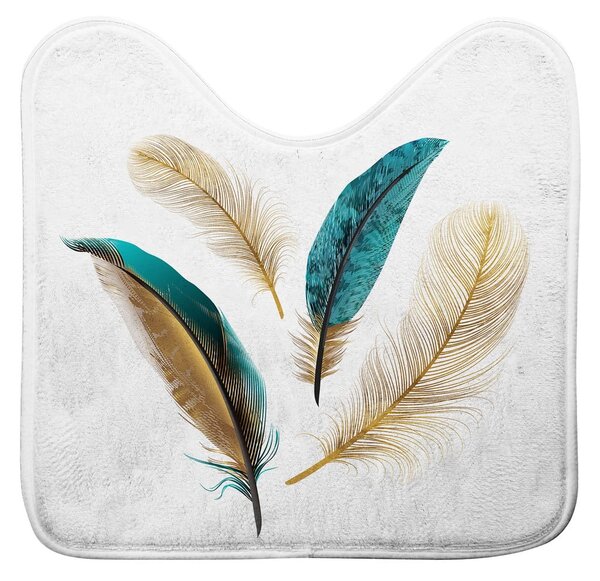 Bela kopalniška preproga za WC 45x45 cm Plumiss – douceur d'intérieur