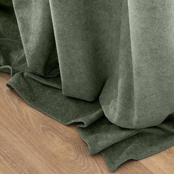 Zelena bouclé zavesa 140x260 cm Winona – douceur d'intérieur