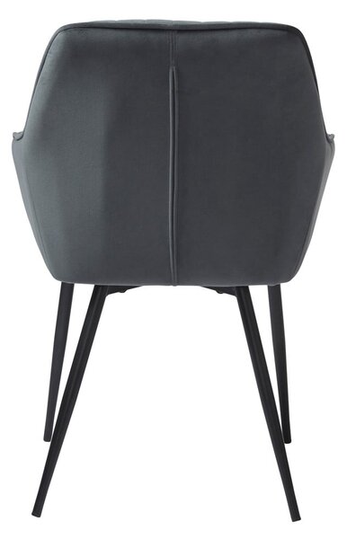 Sivi oblazinjeni jedilni stoli v kompletu z nasloni za roke 2 ks Nolan Stripe – Unique Furniture