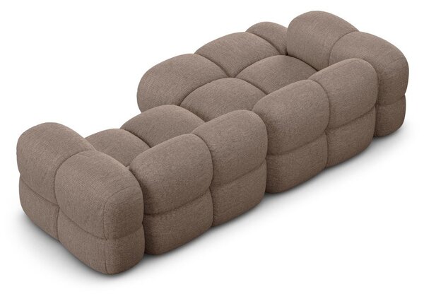 Rjava kotna sedežna garnitura (levi kot/z ležalnikom) Loretto – Cosmopolitan Design