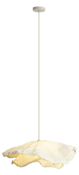Japandi viseča svetilka bež z blagom 80 cm - Papel
