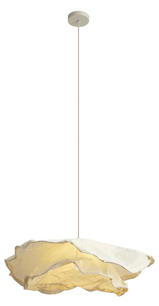 Japandi viseča svetilka bež z blagom 80 cm - Papel