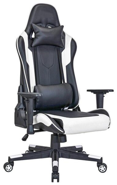 Mömax Gaming Stol Ziva, Črna, Bela