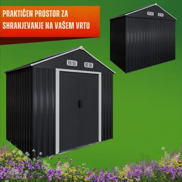 Vrtna lopa za orodje XL, 196x132x188cm, antracitna Gardebruk
