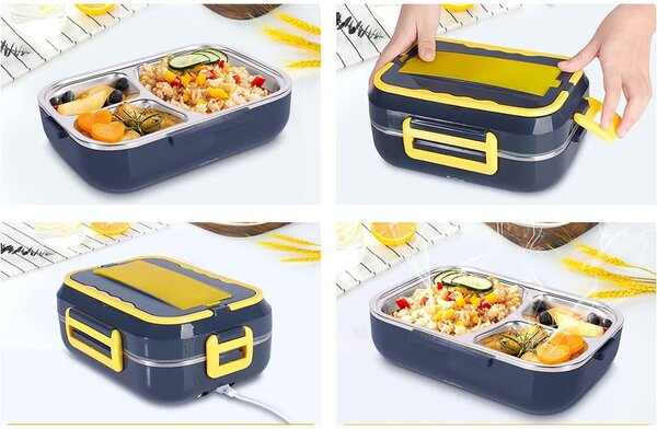 40W električna grelna lunch box posoda za hrano 12V-230V 900ml + pribor