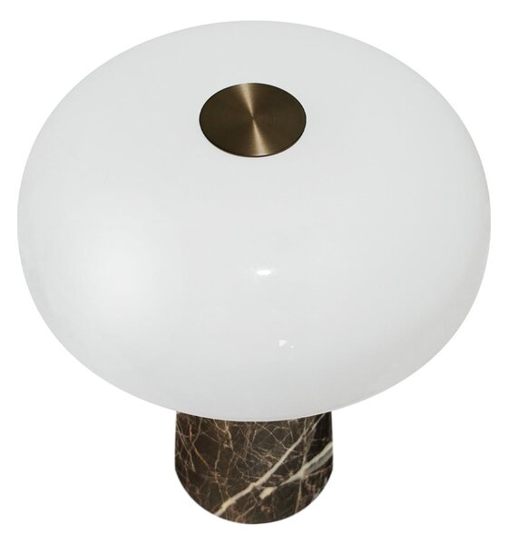 DFTP by Nordlux LED namizna svetilka na baterije Glossy mini, rjava marmorna, z možnostjo, zatemnjen, Rjava / rjasta, Dnevna soba / jedilnica, Marmor, Sodobni