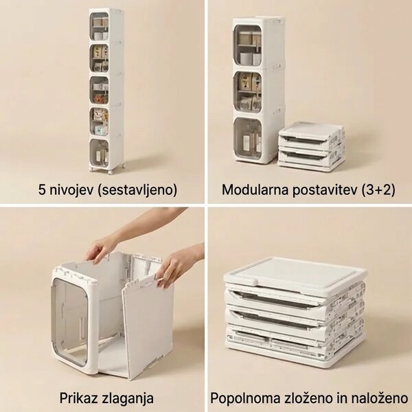 5-nadstropni Zložljivi Regal Gapstack™