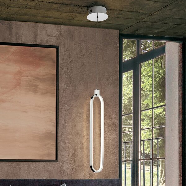 Schuller Valencia LED-visoka svetilka Colette, krom, z enim žarilnim telesom, Krom, Kuhinja, Aluminij, Sodobni