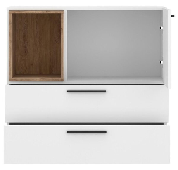 Modern Living Komoda Marlow, Bela, Barva Hrasta