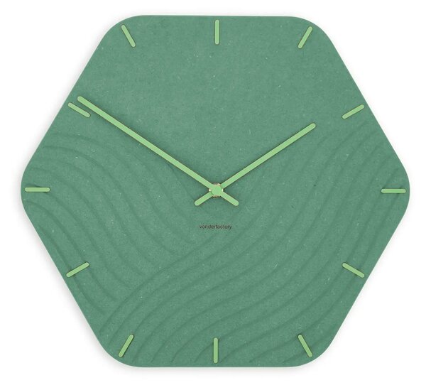 Stenska ura Luxhora Unda Mint Green 11 barv kazalcev