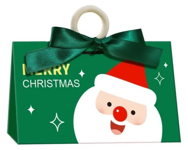 Božična darilna vrečka MERRY CHRISTMAS 17x10x8,5 cm, zelena