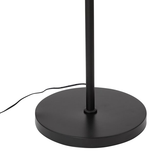 Moderna stoječa svetilka črna vklj. LED zatemnilna RGB z daljinskim upravljalnikom - Sjors